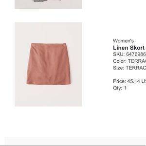 Linen skort